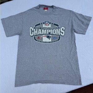 Vintage New England Patriots t shirt 2004 AFC Championship gray tee men’s size m